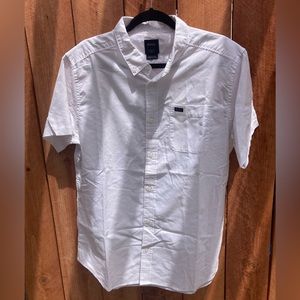 Mens RVCA white button up shirt